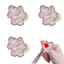 paletas de resina para nail art com anéis ajustáveis, placa para mistura de cores de esmalte em gel - estilo 3