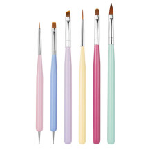 Conjunto de pincéis para nail art, ferramentas para design de nail art, pincel para esmalte, pincel para arte e caneta pontilhada - estilo 2