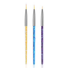Pincéis para delineador de unhas, ferramentas para design de pintura em gel e canetas para desenho de unhas com listras longas - Estilo 1