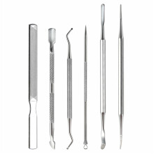 Lixa e removedor de unhas dos pés, kit de remoção de unhas encravadas de aço inoxidável, limpeza de unhas para pedicure