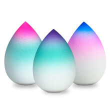 Conjunto de 3 esponjas de maquiagem, esponja de beleza degradê, esponjas de maquiagem para base, corretivo em creme - Estilo 2