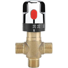 Hot and cold water mixing valve Solid brass thermostatic mixing faucet Fixed temperature faucet for washbasin