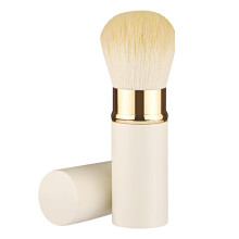 Pincel de maquiagem retrátil, pincel de blush de viagem com capa - branco