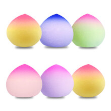 6 esponjas de maquiagem, ferramenta de beleza com gradiente, formato fofo, usadas para base e corretivo - estilo 3