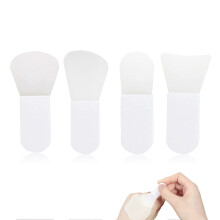4 peças de pincéis aplicadores de máscara facial, mini espátula de maquiagem portátil, conjunto de pincéis de silicone macio