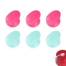 6 peças de protetores de silicone para pincéis labiais, protetores de pincéis cosméticos - Estilo 2