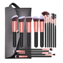 Conjunto de 16 pincéis de maquiagem, base, corretivos, sombras, pincéis de maquiagem com bolsa