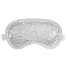 Máscara de Gelo Refrescante para os Olhos, Reutilizável, com Forro de Pelúcia para Alívio do Inchaço, Enxaqueca e Estresse - Cinza