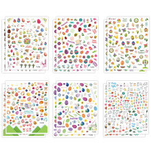 12 peças adesivos de arte de unha de Páscoa decalques de unha coelho de Páscoa ovo pintinhos coelho padrão design-style4