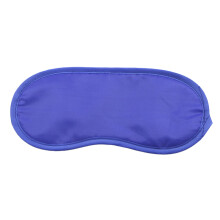 Máscara de dormir de poliéster antirrugas, confortável, macia e respirável, adequada para viagens aéreas - Azul