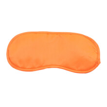 Máscara de dormir de poliéster antirrugas, confortável, macia e respirável, adequada para viagens aéreas - laranja