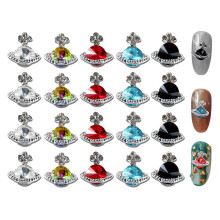 20 peças de strass 3D para unhas, pingentes de planeta para unhas, formato de Saturno brilhante, decoração de unhas - estilo 3