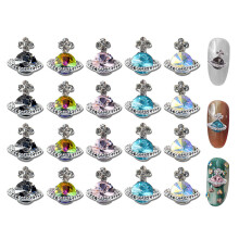 20 peças de strass 3D para unhas, pingentes de planeta para unhas, formato de Saturno brilhante, decoração de unhas - Estilo 2