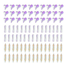 90 peças de strass aurora para unhas, mix de vários formatos, artesanato com cristais brilhantes, design de unhas faça você mesmo - estilo 1