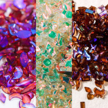 Arte de unha 3D Aurora Strass Multi-Formato Cristais de unha mistos Artesanato Brilhante Decoração de unha DIY Design de unha - Conjunto 4