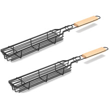 peças de cestas antiaderentes para grelhar espetinhos, acessórios para grelhar - para grelhar vegetais, frango e carne - cor primária