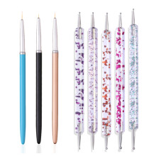 8-teilige Punktierstifte mit Nagelmalpinseln, Nailart-Design-Tools - Style3