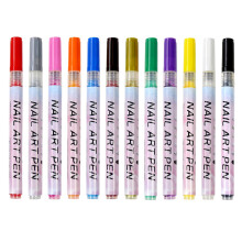 12 Farben Nail Art Stifte, Nagellackstifte Nail Point Graffiti Dotting Liner Pen Nail Art Painted Pen-Style1