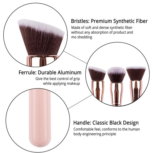 3-teiliges Make-up-Pinsel-Set, Foundation, Concealer, Make-up-Pinsel, Style2 2