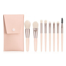 8-teiliges Make-up-Pinsel-Set für Foundation, Concealer, Lidschatten, Rouge, Make-up-Pinsel-Set mit Aufbewahrungstasche, Aprikose