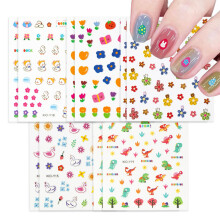 10 Stück leuchtende Nagelaufkleber für Kinder und Mädchen, leuchtende selbstklebende Oster-Nageldekorationen – Stil 3