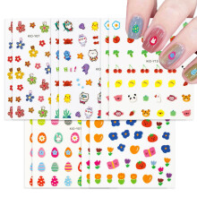 10 Stück leuchtende Nagelaufkleber für Kinder und Mädchen, leuchtende selbstklebende Oster-Nageldekorationen – Stil 1