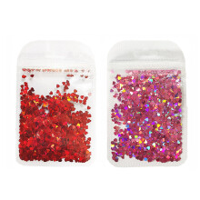 2 Beutel Herz-Nagelkunst-Aufkleber, Herz-Nagel-Glitzerflocken, glänzende Pailletten für DIY-Nagelkunst-Dekorationen, Stil 2