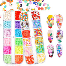 24 Gitter Ostern Nail Art Glitzer Pailletten, Ostern 3D Nail Art Decals Nail Art Supplies Mixed Shapes-Style4