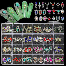 Nailart-Strassstein-Set, mehrere Formen, Glaskristall-Strasssteine für Nailart, Make-up, Dekoration, Basteln, Stil 4
