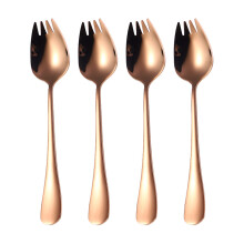 4 Beutel Edelstahlgabel Dessertlöffel Eislöffel Salatgabel Geschirrset Wiederverwendbar-Set3