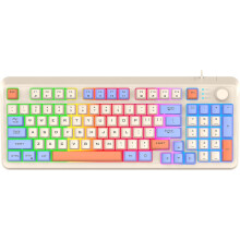 K82 Gaming Toetsenbord 94 Toetsen met Muis en Bedraad Toetsenbord voor Laptop (Lake Blue Set)