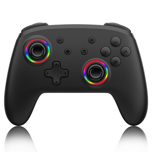 Draadloze Switch-controller, Switch Pro-controller voor Nintendo Switch/Lite/OLED-controller, gamingcontroller met Hall-effect-joysticks (zwart)