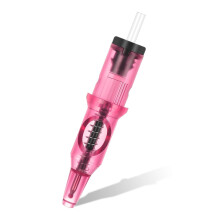 20 stuks 0,5 mm roestvrijstalen verenpatroon tattoo-penmachine (roze)
