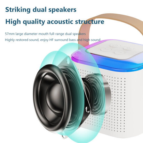 Y1 Draagbaar luidsprekersysteem Stereogeluid Bluetooth-compatibel 5.3 (wit 1 tot 2) 2