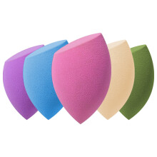 Set van 5 schuin afgesneden make-upsponzen, foundation blending beauty sponge, veelkleurige make-upsponzen