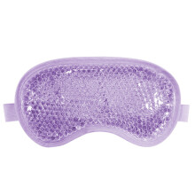 Verkoelende ijsgel oogmaskers, herbruikbaar, met zachte achterkant, voor wallen, migraine en stressverlichting - paars