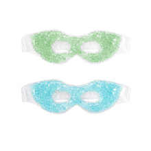 2 stuks gel oogmasker - warm en koud kompres oogtherapie | verkoelend oogmasker voor gezwollen ogen en migraine - herbruikbaar - 1 groen en 1 blauw