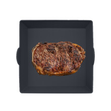 Siliconen grillverdeler, kookgrillverdeler met handvat, herbruikbare maaltijdbereidingsgrill - zwart