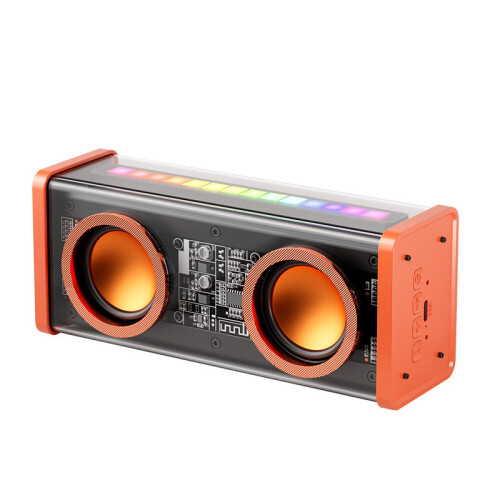 Transparante Mecha USB draadloze luidspreker Bluetooth-compatibel 5.0 (oranje B) 1