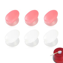 6 stuks siliconen lippenkwasthoezen, cosmetische kwasten, beschermers - Stijl 1
