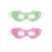 2 stuks gel oogmasker - warm en koud kompres oogtherapie | verkoelend oogmasker voor gezwollen ogen en migraine - herbruikbaar - 1 groen, 1 roze