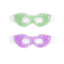 2 stuks gel oogmasker - warm en koud kompres oogtherapie | verkoelend oogmasker voor gezwollen ogen en migraine - herbruikbaar - 1 groen en 1 paars