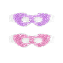 2 stuks gel oogmasker - warm en koud kompres oogtherapie | verkoelend oogmasker voor gezwollen ogen en migraine - herbruikbaar - 1 paars, 1 roze