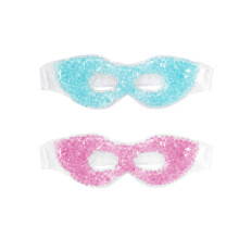 2 stuks gel oogmasker - warm en koud kompres oogtherapie | verkoelend oogmasker voor gezwollen ogen en migraine - herbruikbaar - 1 blauw en 1 roze