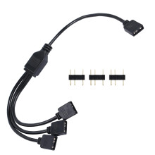 ARGB-kotelotuulettimen jakaja 30 cm 1 - 2/3/4 PC-valonauhatuulettimille (musta 1 - 3)