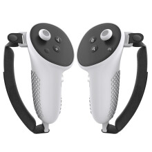 1 pari silikonisia liukumattomia ohjainkahvojen suojuksia Meta Quest 3 VR:lle (valkoinen)