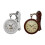 (White) Double Sided Wall Clock Study Living Room Indoor Outdoor Station Clock 1