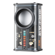 Läpinäkyvä Mecha USB Langaton TWS Kaiutin Bluetooth 5.0 (Musta A)