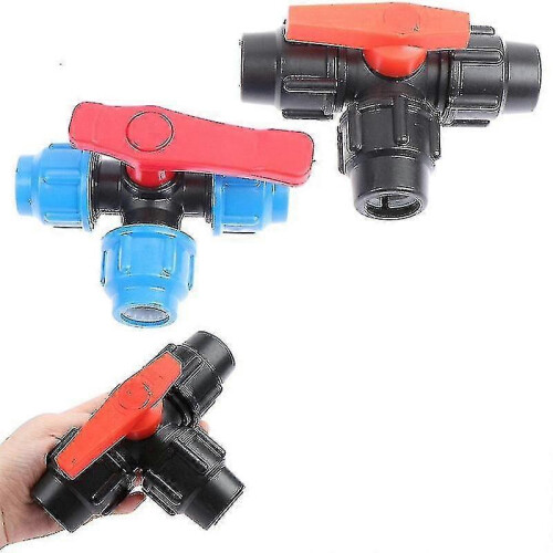 (A1(Blue 20mm)) 1pcs Useful Pe Three-way Fast Connection Pipe 2