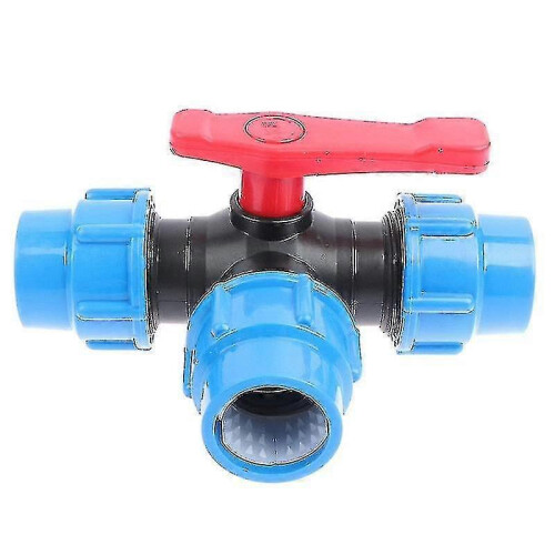 (A1(Blue 20mm)) 1pcs Useful Pe Three-way Fast Connection Pipe 1